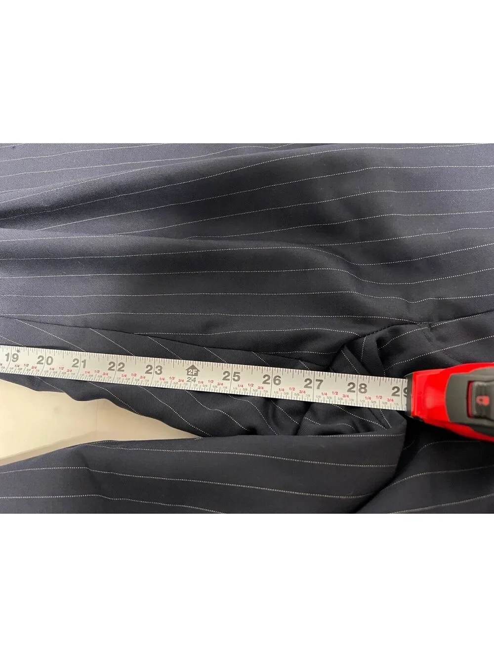 Hart Schaffner Marx Men's Navy Blue Pinstripe Dress Pants Size 37 Waist